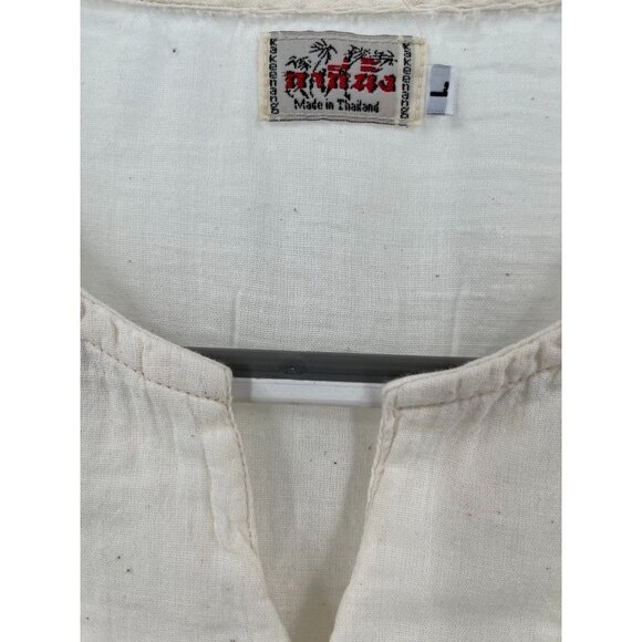 Kakeenanag Made in Thailand Lightweight Tunic Black Cat Size Large Long Sleeve - Picture 5 of 8